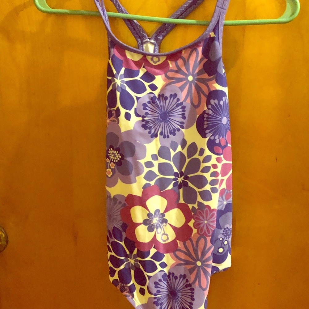 One piece LL Bean girls swimsuit